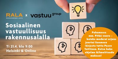 RALA x Vastuu Group: Sosiaalinen vastuullisuus rakennusalalla