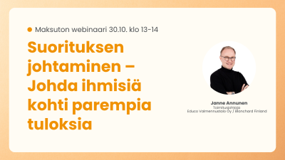 Suorituksen johtaminen – Johda ihmisiä kohti parempia tuloksia