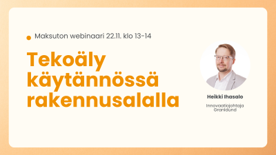 Tekoäly käytännössä rakennusalalla